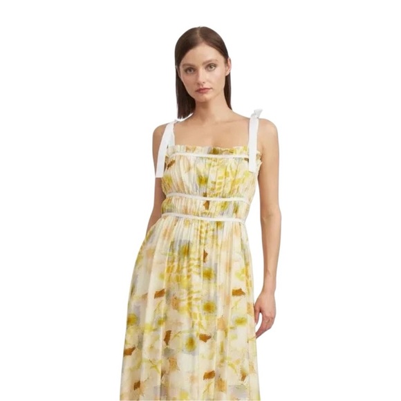 EN SAISON Torrey Midi Sundress in Yellow Combo, Size M. - Picture 4 of 12